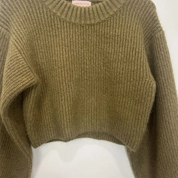 Urban Outfitters Women Sweater Size XS Chunky Knitted Crop Top Dolman Sleeve - Picture 7 of 8